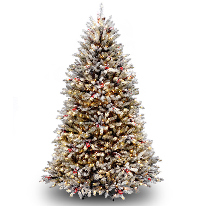 Rosdorf Park Dunhill Green Fir Artificial Christmas Tree with Clear